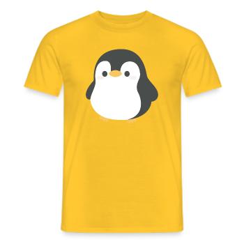 Chibi-Pinguin-Silhouette - Männer T-Shirt - Gelb - Vorne - AI Model Male 178 dark (178cm)