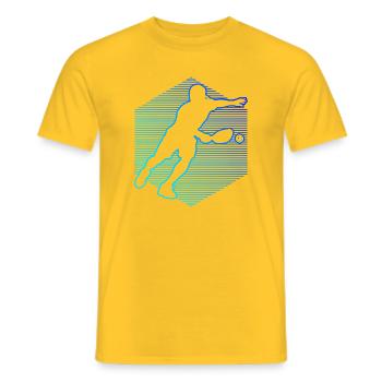 Conception sportive de pickleball pour les amateurs de pickleball - T-shirt homme - jaune - Devant - AI Model Male 178 dark (178cm)