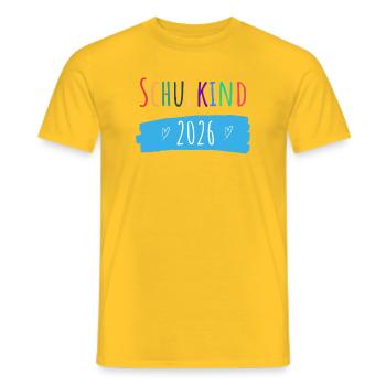 Schulkind 2026 - Männer T-Shirt - Gelb - Vorne - AI Model Male 178 dark (178cm)