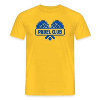 Padel Club Emblem - Men's T-Shirt - yellow - Front - AI Model Male 178 dark (178cm)