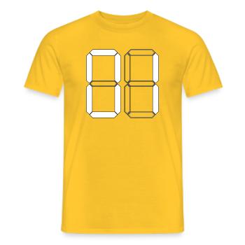 NUMBER 01 Zero One Gift Digital - Men's T-Shirt - yellow - Front - AI Model Male 178 dark (178cm)