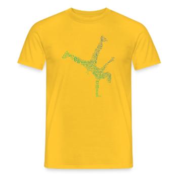 Street Dance Gift Idea for a Hip-Hop Dancer - Men's T-Shirt - yellow - Front - AI Model Male 178 dark (178cm)