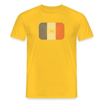 France, drapeau français - T-shirt homme - jaune - Devant - AI Model Male 178 dark (178cm)
