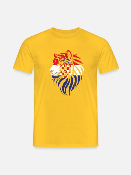 Croacia - Croatia - Tiger Flags - Men's T-Shirt - yellow