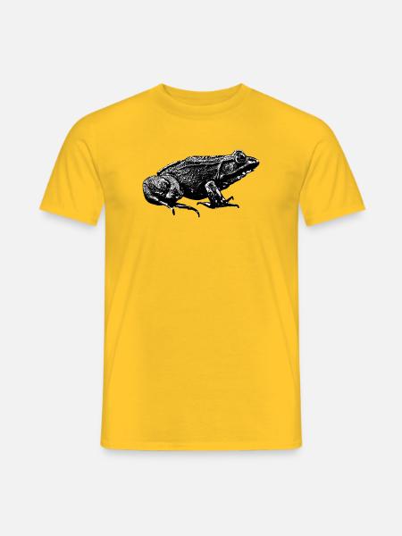 Graphic of a real frog in profile - Men's T-Shirt - yellow