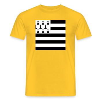 Zeig deine Farben – Brittany - Männer T-Shirt - Gelb - Vorne - AI Model Male 178 dark (178cm)