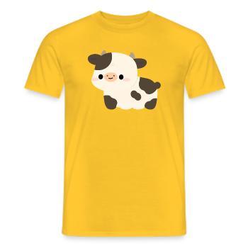 Holstein-Kuh - Männer T-Shirt - Gelb - Vorne - AI Model Male 178 dark (178cm)