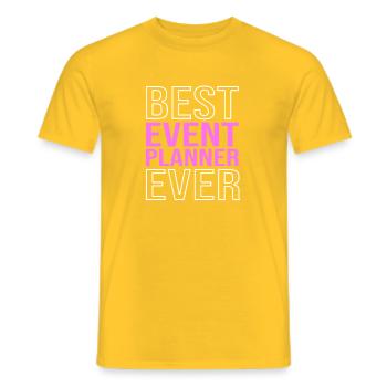Event Planer - Männer T-Shirt - Gelb - Vorne - AI Model Male 178 dark (178cm)