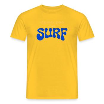 J'peux pas j'ai SURF - T-shirt homme - jaune - Devant - AI Model Male 178 dark (178cm)