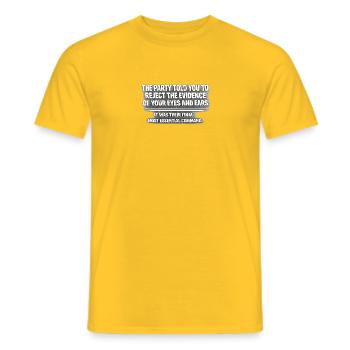 Affiche rebelle Eyes and Ears - T-shirt homme - jaune - Devant - AI Model Male 178 dark (178cm)