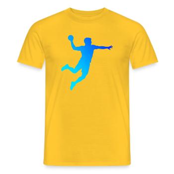 Handballspiel Geschenkidee für ein Handballspieler - Männer T-Shirt - Gelb - Vorne - AI Model Male 178 dark (178cm)