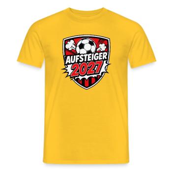 aufsteiger-2027- - Männer T-Shirt - Gelb - Vorne - AI Model Male 178 dark (178cm)