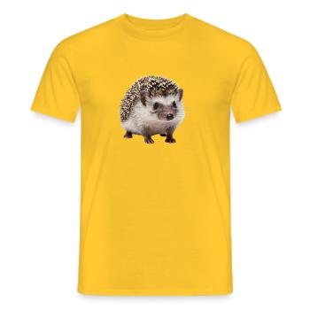 Biedlicher Hedgehog Gift Nature Lover - Men's T-Shirt - yellow - Front - AI Model Male 178 dark (178cm)