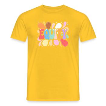 Colored Equality - Men's T-Shirt - yellow - Front - AI Model Male 178 dark (178cm)