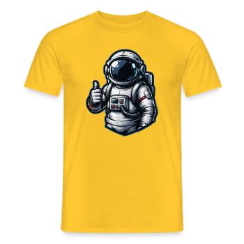 Pouce cosmique levé - T-shirt homme - jaune - Devant - AI Model Male 178 dark (178cm)