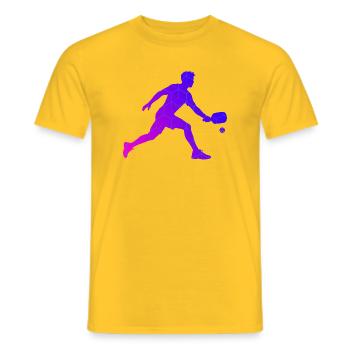 Pickleball player Fans Love Pickleball Community - Men's T-Shirt - yellow - Front - AI Model Male 178 dark (178cm)