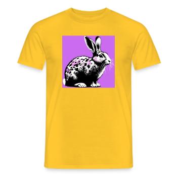 rabbit - Men's T-Shirt - yellow - Front - AI Model Male 178 dark (178cm)
