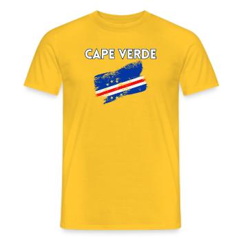 Cape Verde Flag, Cape Verdean Flag, Cape Verde - Men's T-Shirt - yellow - Front - AI Model Male 178 dark (178cm)