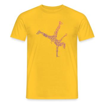 Idée cadeau de danse hip-hop pour danseur hip-hop - T-shirt homme - jaune - Devant - AI Model Male 178 dark (178cm)