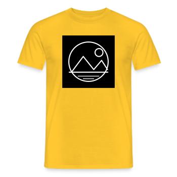 Mond- und Berglandschaft - Männer T-Shirt - Gelb - Vorne - AI Model Male 178 dark (178cm)