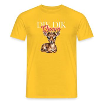Reine Dikdik - T-shirt homme - jaune - Devant - AI Model Male 178 dark (178cm)