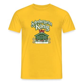 Schrebergarten König, Kleingarten King Pride - Men's T-Shirt - yellow - Front - AI Model Male 178 dark (178cm)
