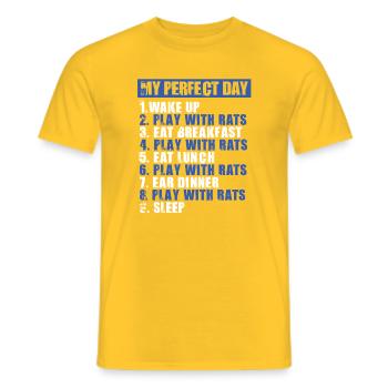 Ratte Hausratte Rattenbesitzer Rattenliebhaber - Männer T-Shirt - Gelb - Vorne - AI Model Male 178 dark (178cm)