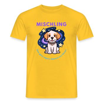 Mischling Design 3 - Männer T-Shirt - Gelb - Vorne - AI Model Male 178 dark (178cm)