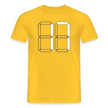NUMÉRO 17 Cadeau d’anniversaire dix-sept numérique - T-shirt homme - jaune - Devant - AI Model Male 178 dark (178cm)