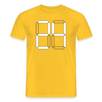 NUMÉRO 24 Vingt-Quatre Cadeaux Numériques - T-shirt homme - jaune - Devant - AI Model Male 178 dark (178cm)