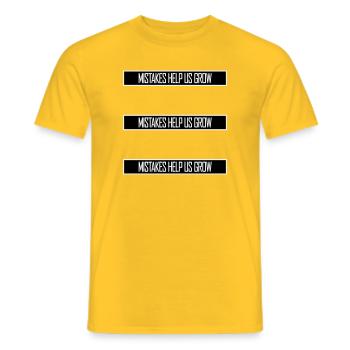 Les erreurs nous aident à développer une croissance motivante drôle - T-shirt homme - jaune - Devant - AI Model Male 178 dark (178cm)