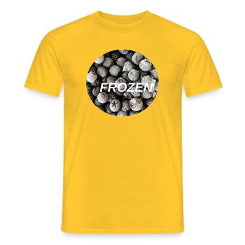  Frozen berry Superfood Circle - Men's T-Shirt - yellow - Front - AI Model Male 178 dark (178cm)