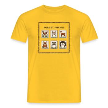 Waldfreunde Patch Collection - Men's T-Shirt - yellow - Front - AI Model Male 178 dark (178cm)