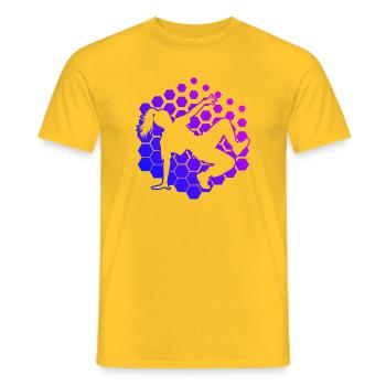 Idée cadeau pour le danseur hip-hop avec breaking - T-shirt homme - jaune - Devant - AI Model Male 178 dark (178cm)