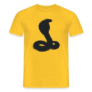 Mascotte Cobra Silhouette Snake eSport - T-shirt homme - jaune - Devant - AI Model Male 178 dark (178cm)