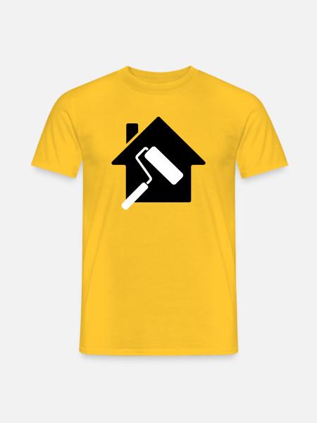 Painter House Paint Roller Motif - Men's T-Shirt - yellow