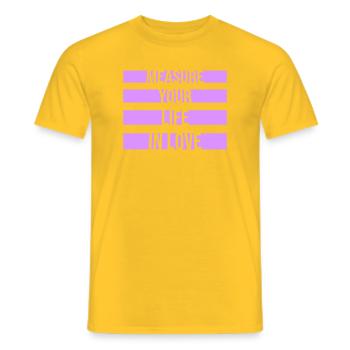 Measure Your Life In Love Inspirierend Liebe Logo - Männer T-Shirt - Gelb - Vorne - AI Model Male 178 dark (178cm)