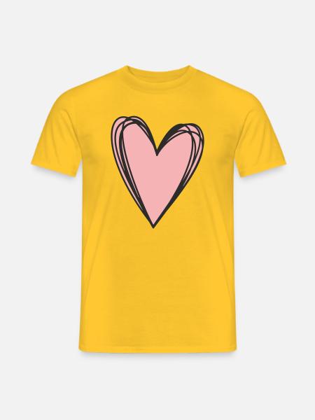 Heart – Symbol of Love & Connection - Men's T-Shirt - yellow