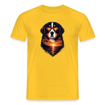 Lunettes de soleil pour chien de montagne bernois Cool Berner - T-shirt homme - jaune - Devant - AI Model Male 178 dark (178cm)