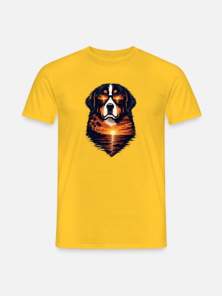 Berner Sennen-Sonnenbrille Cool Berner - Männer T-Shirt - Gelb