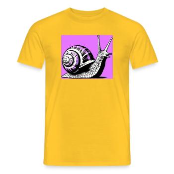 Escargot - T-shirt homme - jaune - Devant - AI Model Male 178 dark (178cm)