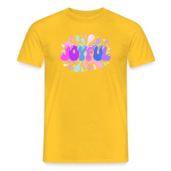 Joie éclatante en splash pop - T-shirt homme - jaune - Devant - AI Model Male 178 dark (178cm)