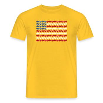 Patriotic Farmer Rooster Flock Poultry USA Pride C - Männer T-Shirt - Gelb - Vorne - AI Model Male 178 dark (178cm)