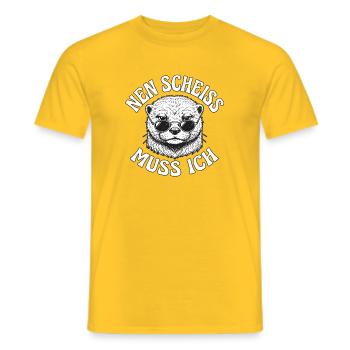 Otter Hat Kein Bock - Männer T-Shirt - Gelb - Vorne - AI Model Male 178 dark (178cm)
