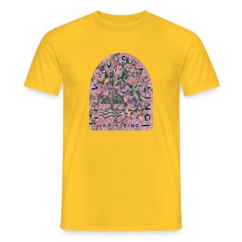 Wildnis ruft: Go Hiking - Männer T-Shirt - Gelb - Vorne - AI Model Male 178 dark (178cm)