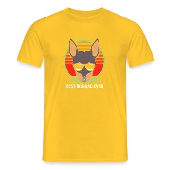 Pinscher nain - T-shirt homme - jaune - Devant - AI Model Male 178 dark (178cm)