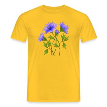 Fleur - T-shirt homme - jaune - Devant - AI Model Male 178 dark (178cm)