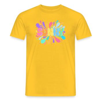 Sunny PopArt Multicolor - Men's T-Shirt - yellow - Front - AI Model Male 178 dark (178cm)