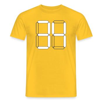 NUMMER 34 Vierunddreißig Geschenk Digital - Männer T-Shirt - Gelb - Vorne - AI Model Male 178 dark (178cm)