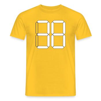 NUMMER 38 Achtunddreißig Geschenk Digital - Männer T-Shirt - Gelb - Vorne - AI Model Male 178 dark (178cm)